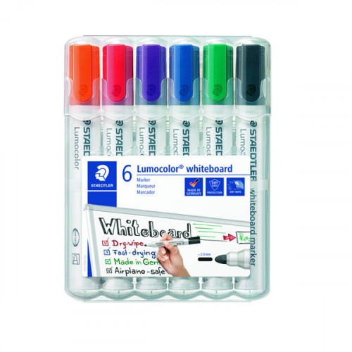STAEDTLER LUMO 351 DRYWIPE AST PK6