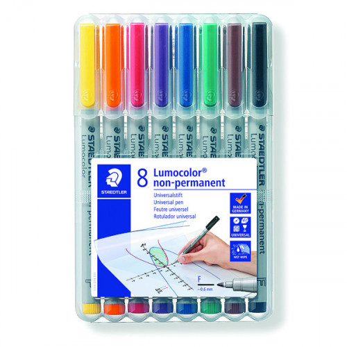 STAEDTLER LUMOCOLOR FINE ASST PK8