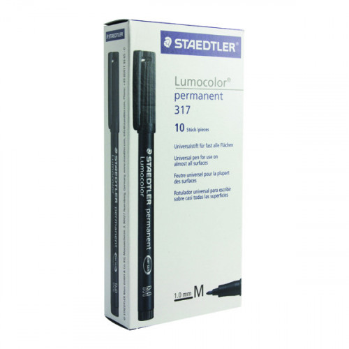 STAEDTLER L/COLOUR 317 PERM BLK PK10