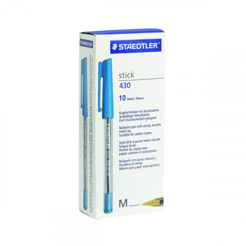 STAEDTLER 430 MEDIUM PEN BLU PK10