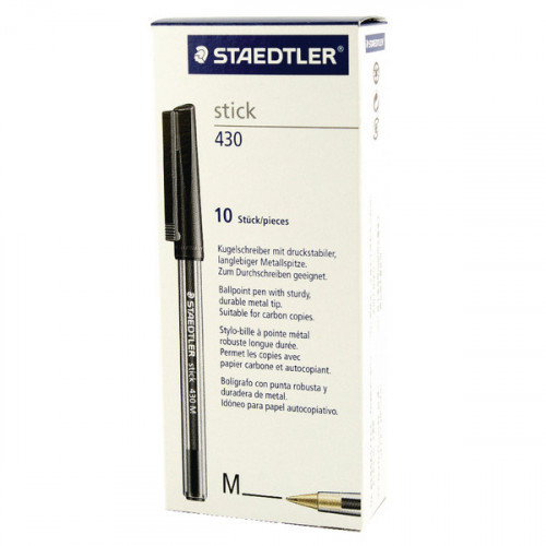 STAEDTLE STICK BALL PEN BLK PK10