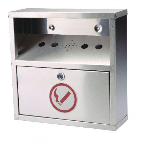 Wall Mounted Ash Bin Steel 5.5 Litre CIGBINSQ