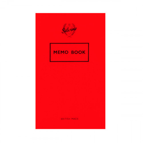 SILVINE MEMO BOOK 159X95MM RED PK24