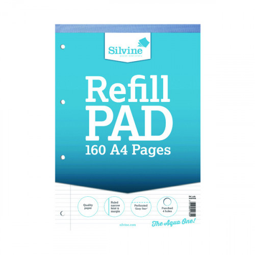 Silvine Narrow Ruled Headbound Refill Pad A4 (Pack of 6) A4RPNM