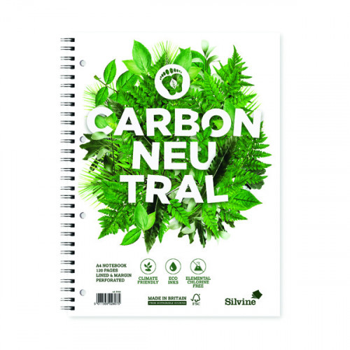 Silvine Carbon Neutral Ruled Notebook A4 120 Pages (Pack of 5) R302