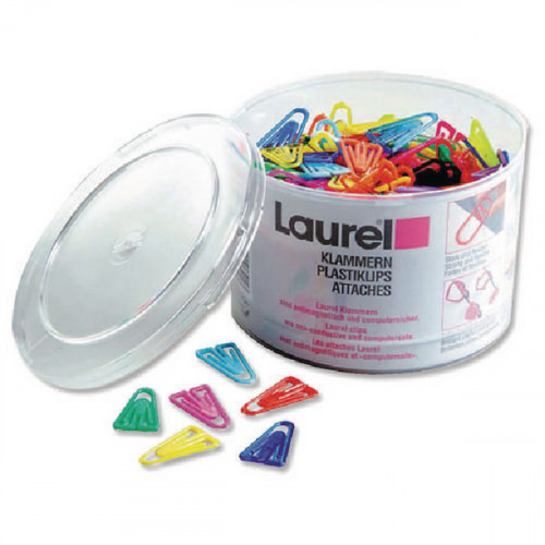 PLASTIC PAPERCLIP 60MM ASSORTED P75