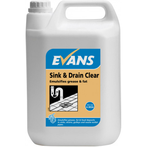 Evans Sink & Drain Clear per 5Ltr (A003AEV)