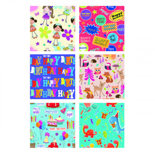 Tallon Assorted Gift Wrap (Pack of 36) 1471/72