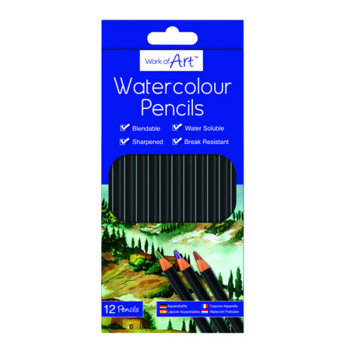 Work of Art Watercolour Pencils (Pack of 12) TAL05146