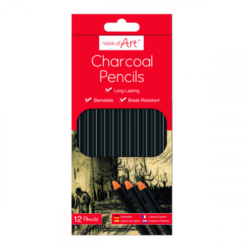 Work of Art Charcoal Pencils (Pack of 12) TAL05148