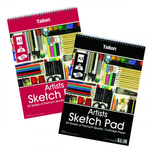 TALLON ARTIST SKETCH PAD 20SH A3 PK6