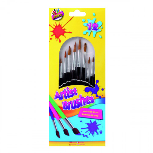 Artbox 12 Natural Artist Brushes (Pack of 12) 5126