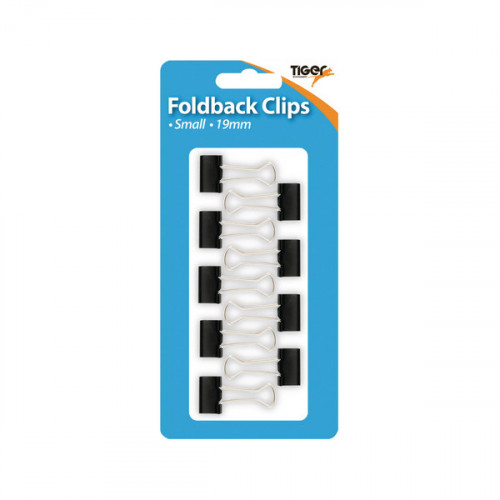 TIGER FOLD BACK 19MM CLIPS X9 PK12