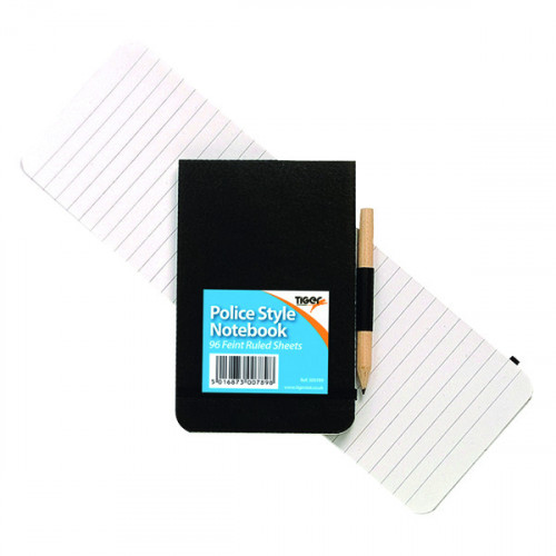 TIGER POLICE NOTEBOOK W PENCIL 12PK