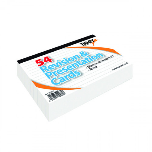 Revision and Presentation Cards 54 White (Pack of 10) 302235