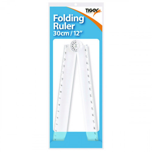 Tiger 30cm Folding Ruler/Protractor (Pack of 25) 301768