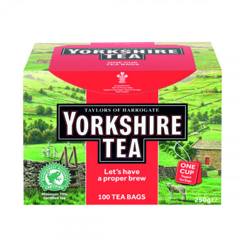 Yorkshire Tea String and Tag Tea Bags (Pack of 100) 1342