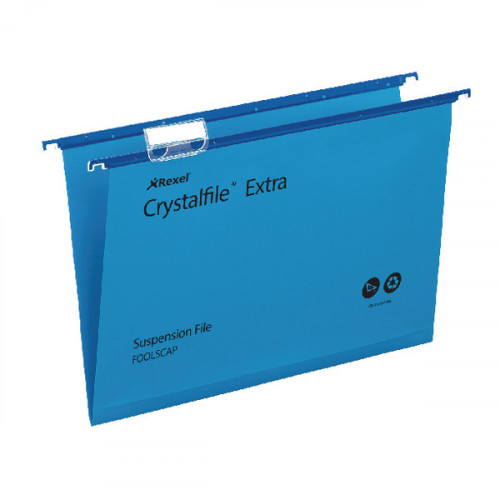 REXEL CRYSTALFILE SUSN FILE BLU PK25