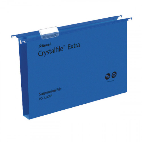 REXEL CRYSTALFILE SUSN FILE BLU PK25