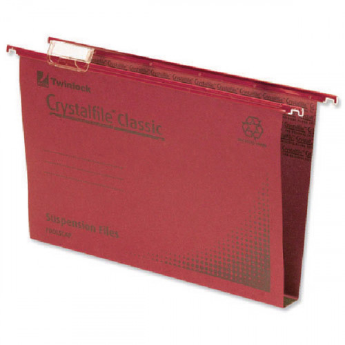 Rexel Crystalfile Classic Suspension File 50mm Red (Pack of 50) 71752