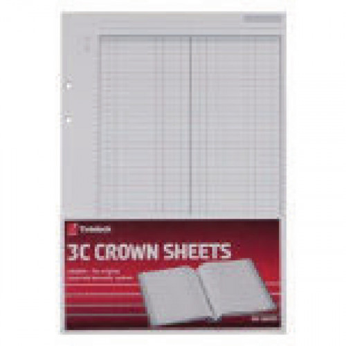 Rexel Crown 3C F1 Double Ledger Refill Sheets (Pack of 100) 75841