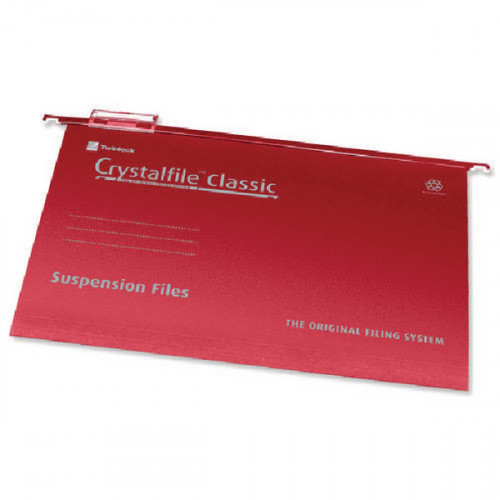 Rexel Crystalfile Classic SuspensionFile Foolscap Red (Pack of 50) 78141