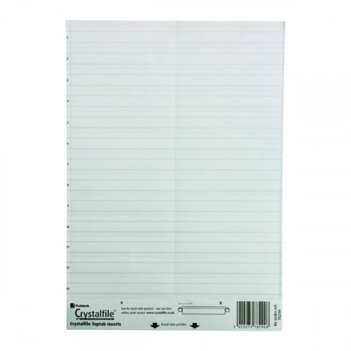 REXEL CRYSTALFILE TAB INSERTS PK50