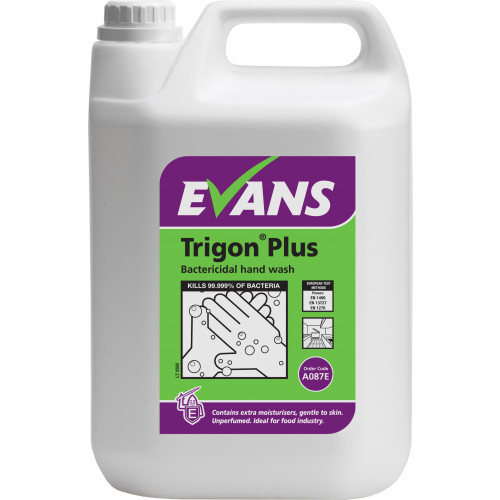 Evans Trigon Plus Unperfumed Bactericidal Hand Wash per 5Ltr (A087EEV2)