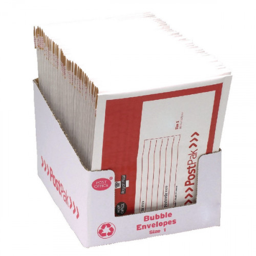 Post Office Postpak Size 1 Bubble Envelopes (Pack of 40) 41630