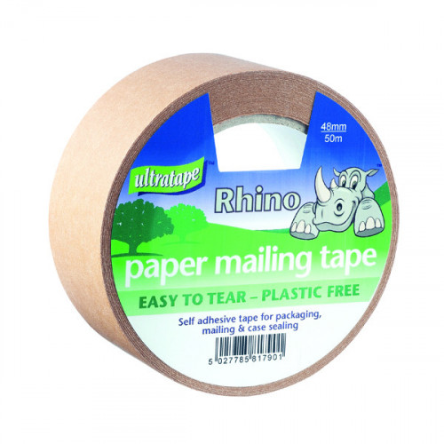 Ultratape Rhino Paper Mailing Tape 48mm x 50m (Pack of 18) PM02124850RH