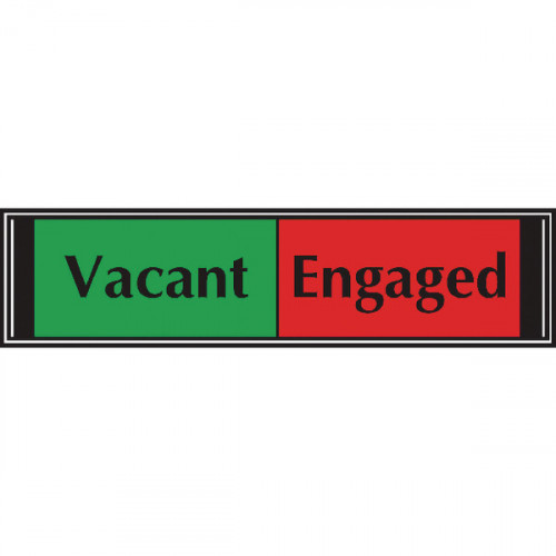 Sliding Sign Vacant/Engaged Self Adhesive (High quality PVC wtth sliding mechanism) V6DB/VE