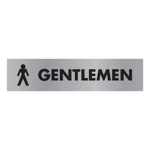 Acrylic Sign Gentlemen Aluminium SR22355