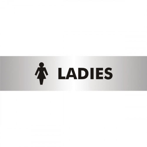 Acrylic Sign Ladies Aluminium 190x45mm SR22357