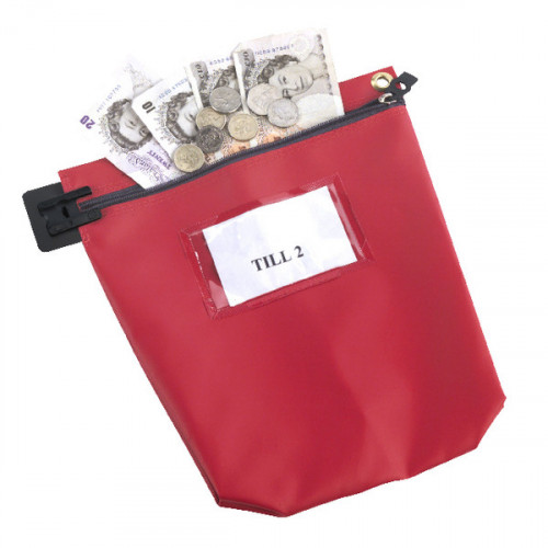 GOSECURE CASH BAG WITH WINDOW RED