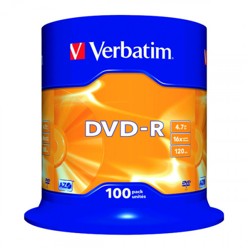 VERBATIM DVD-R 16X 100PK