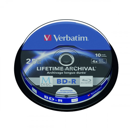 VERBATIM M-DISC BD-R SPINDLE PK10