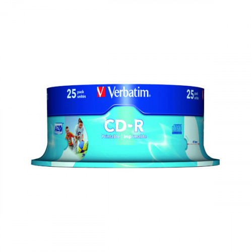 Verbatim CD-R Crystal 700MB Slim Case (Pack of 25) 43322