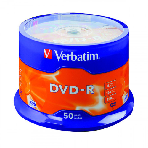 Verbatim DVD-R Spindle 16x 4.7GB (Pack of 50) 43500