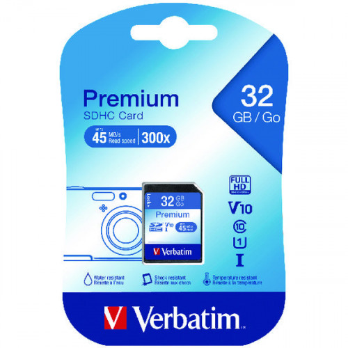 VERBATIM SDHC MEM CARD CLASS 10 32GB