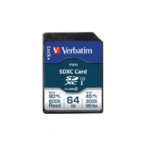 VERBATIM PRO SDXC 64GB MEMORY CARD