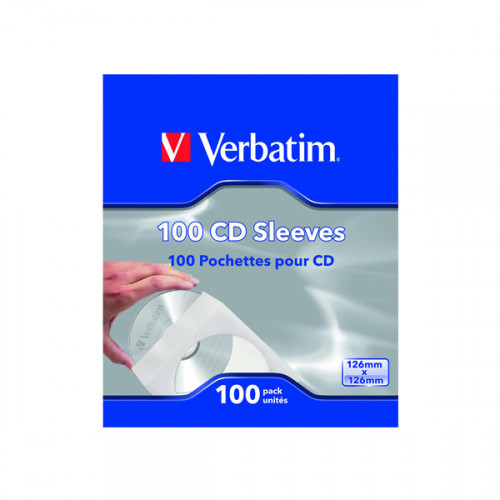 VERBATIM CD/DVD PAPER SLEEVES PK100