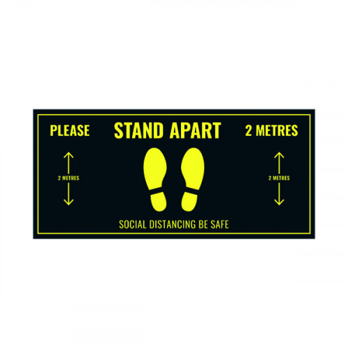 Social Distance Floor Sticker 400x180mm (Pack of 5) Socialstick01Rec