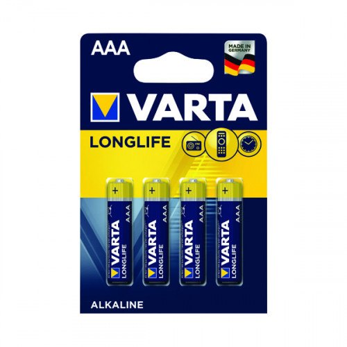 VARTA LONGLIFE AAA BATTERY PK4
