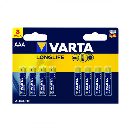 VARTA LONGLIFE AAA BATTERY PK8