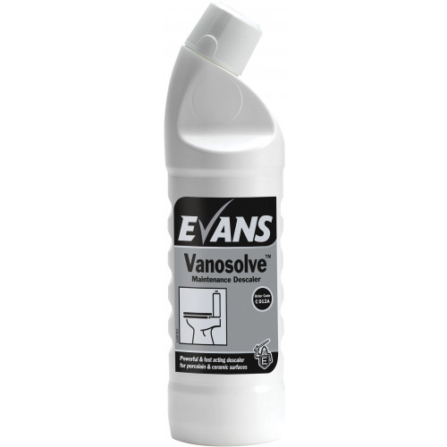 Evans Vanosolve, Powerful toilet descaler & cleaner per 1 Ltr (available to order) (C012AEV)