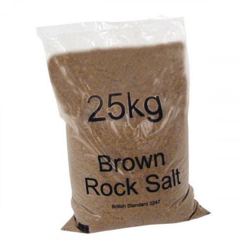 DRY BROWN ROCK SALT 25KG BAG PK20