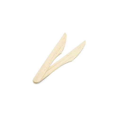 Biodegradable Wooden Knives per case of 10 x 100 FSC 100%