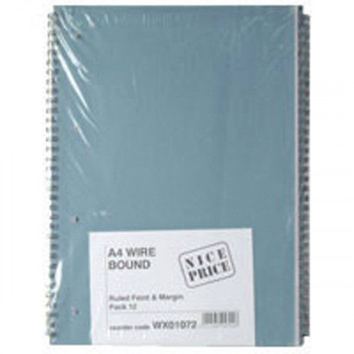 BLUE BOUND A4 SPIRAL PAD 80LEAF PK12