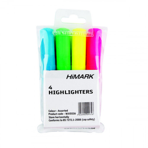 HI-GLO HIGHLIGHTERS ASSORTED PK4