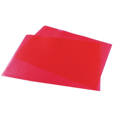 RED CUT FLUSH FOLDERS PK100